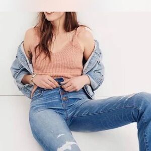 Madewell Cali-Demi Boot Cut Distressed Blue Women's Jeans